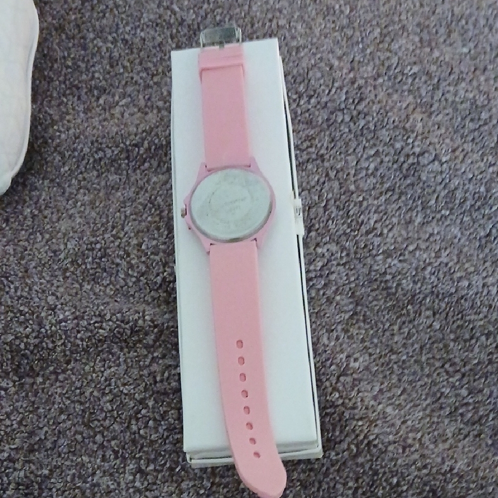 Pink Geneva Watch with Rhinestone Bezel - Picture 3 of 4